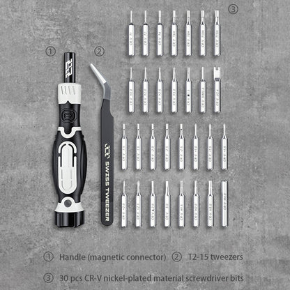 JAKEMY JM-8189 32-in-1 Multi-Function Cross Screwdriver Set Electronic Device Screwdriver Repair Tool Kit with 30 Bits