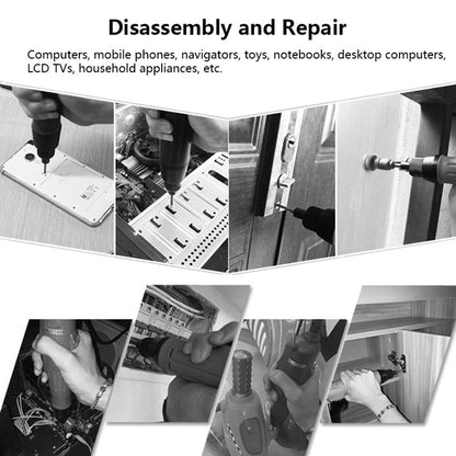 H6 220V Speed Adjustable Electric Screwdriver Bit Kit Home Repair Tool
