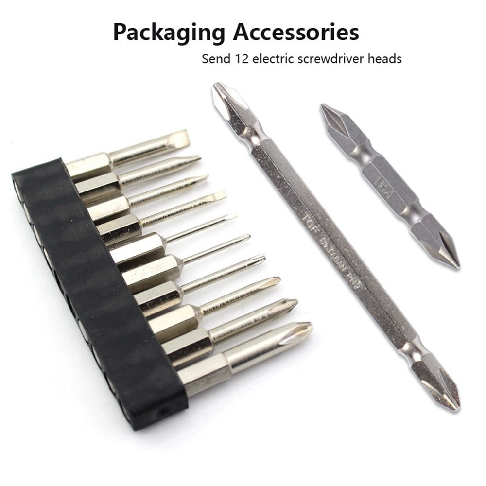 H6 220V Speed Adjustable Electric Screwdriver Bit Kit Home Repair Tool