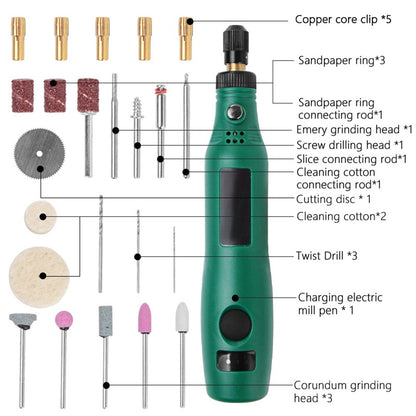3.6V LED Speed Adjustable 2.3mm Electric Screwdriver Bit Kit Mini Rechargeable Home Repair Tool