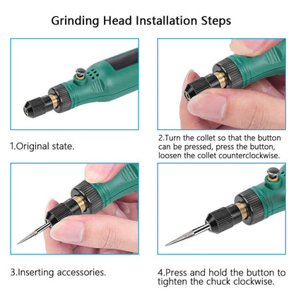 3.6V LED Speed Adjustable 2.3mm Electric Screwdriver Bit Kit Mini Rechargeable Home Repair Tool