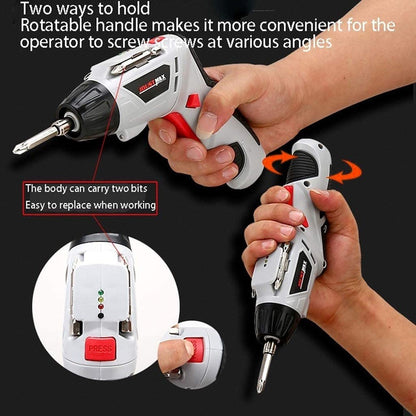 JOUST 4.2V Multifunction Electric Screwdriver Set Home Electric Drill Screwdriver Tool Set, USB Cable Charging