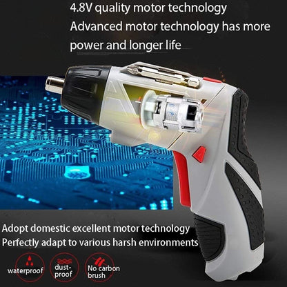 JOUST 4.2V Multifunction Electric Screwdriver Set Home Electric Drill Screwdriver Tool Set, USB Cable Charging
