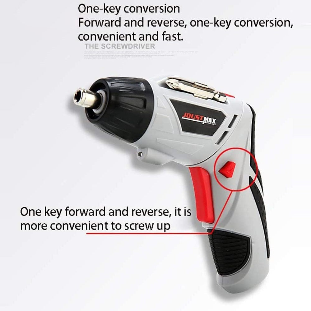 JOUST 4.2V Multifunction Electric Screwdriver Set Home Electric Drill Screwdriver Tool Set, USB Cable Charging