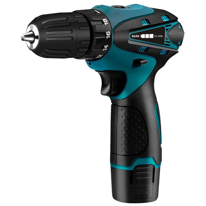 HILDA Cordless Electric Drill Screwdriver Rechargeable 12V Mini Drill Electric Screwdriver Tool, EU Plug