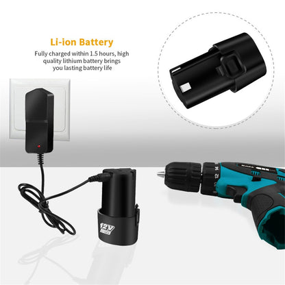 HILDA Cordless Electric Drill Screwdriver Rechargeable 16.8V Mini Drill Electric Screwdriver Tool, EU Plug