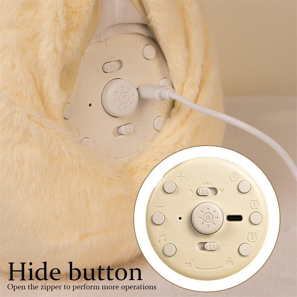 Cute Capybara Shape Plush Toy Bedside Lamp for Bedroom Alarm Clock with Night Light Birthday Gift