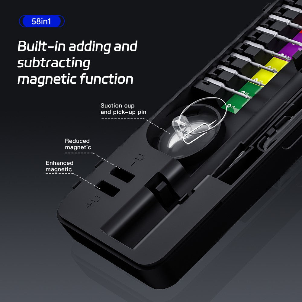 KING'SDUN KS-882058 58-in-1 Precision Electric Screwdriver Set Portable Screwdriver with S2 Steel Bits