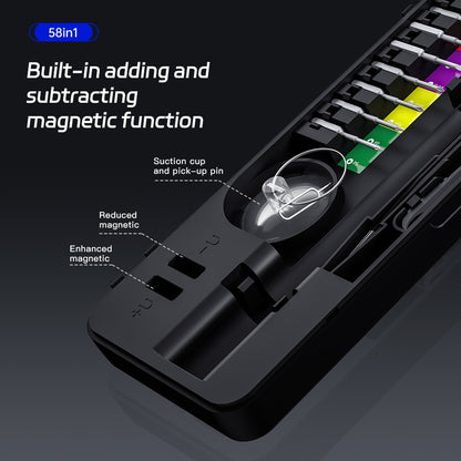 KING'SDUN KS-882058 58-in-1 Precision Electric Screwdriver Set Portable Screwdriver with S2 Steel Bits