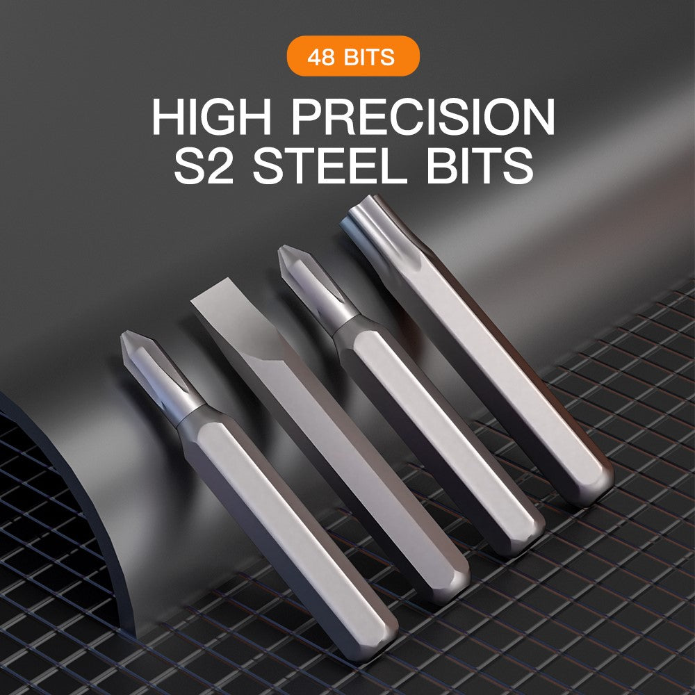 KING'SDUN KS-840117 51-in-1 Handheld Screwdriver Set with Bits Portable Metal Precision Screwdriver