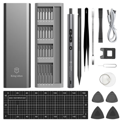 KING'SDUN 62-in-1 Handheld Screwdriver Set with 48 Bits Portable Metal Precision Screwdriver with LED Light