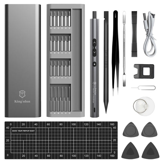 KING'SDUN 62-in-1 Handheld Screwdriver Set with 48 Bits Portable Metal Precision Screwdriver with LED Light