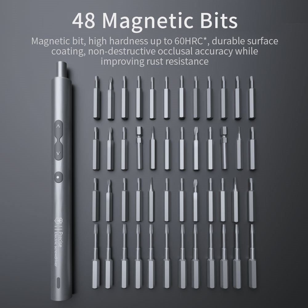 KING'SDUN 62-in-1 Handheld Screwdriver Set with 48 Bits Portable Metal Precision Screwdriver with LED Light