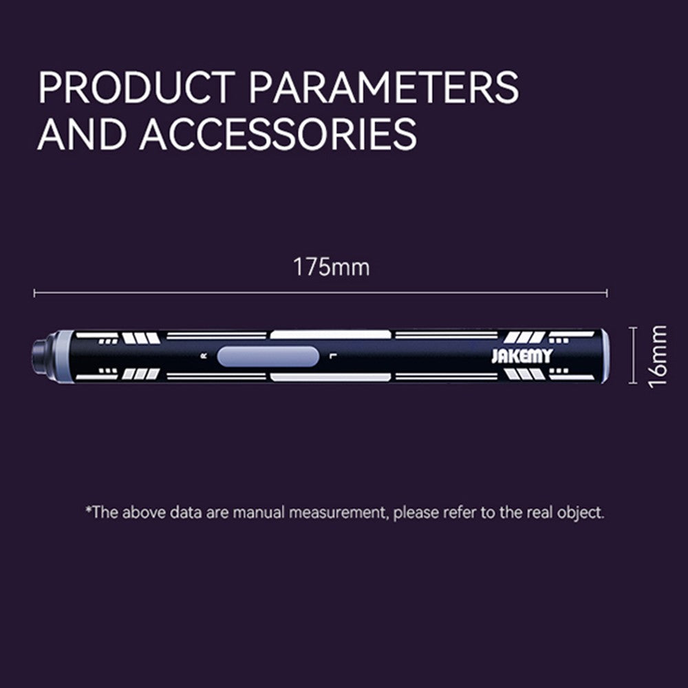 JAKEMY JM-Y07 Household Electric Screwdriver Lightweight Portable Screwdriver for Cameras, PCs, Drones, Phones