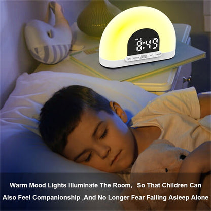Simulation Sunrise Wake Up Light Digital Alarm Clock Intelligent Night Light for Bedroom