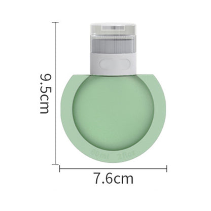 3PCS 60ML PP+Silicone Dispenser Bottle Leak Proof Portable Tube Travel Shampoo Container (3 Colors) + Label
