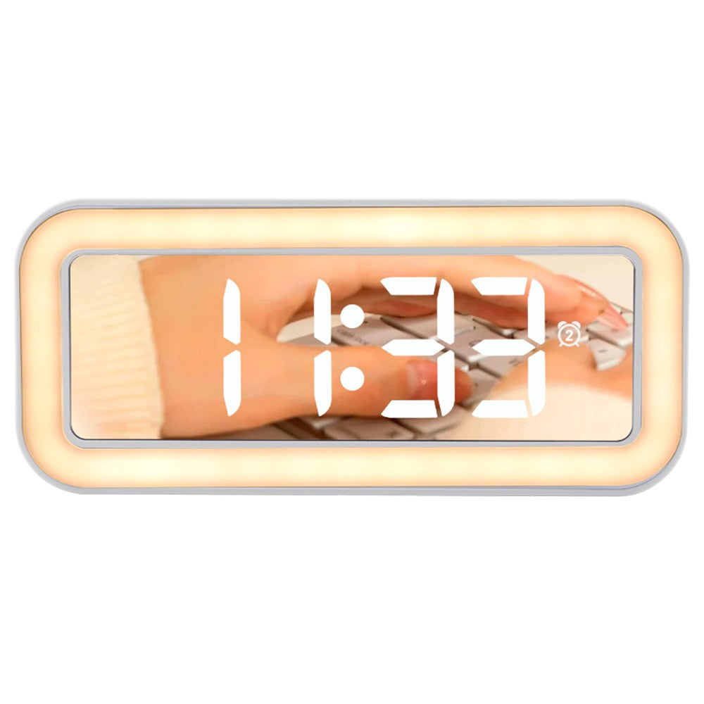 TS-3002 LED Digital Display Desk Clock Bedside Desktop Night Light Electronic Alarm Clock