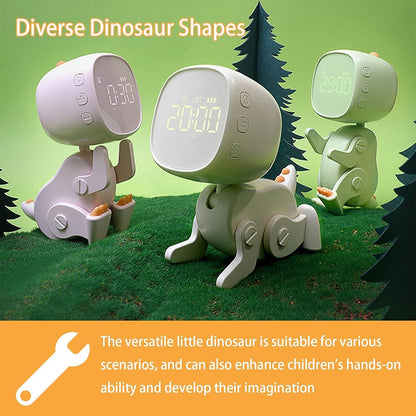 Dinosaur Kids Alarm Clock Bedside Clock with Night Light Digital Display Children Sleep Trainer