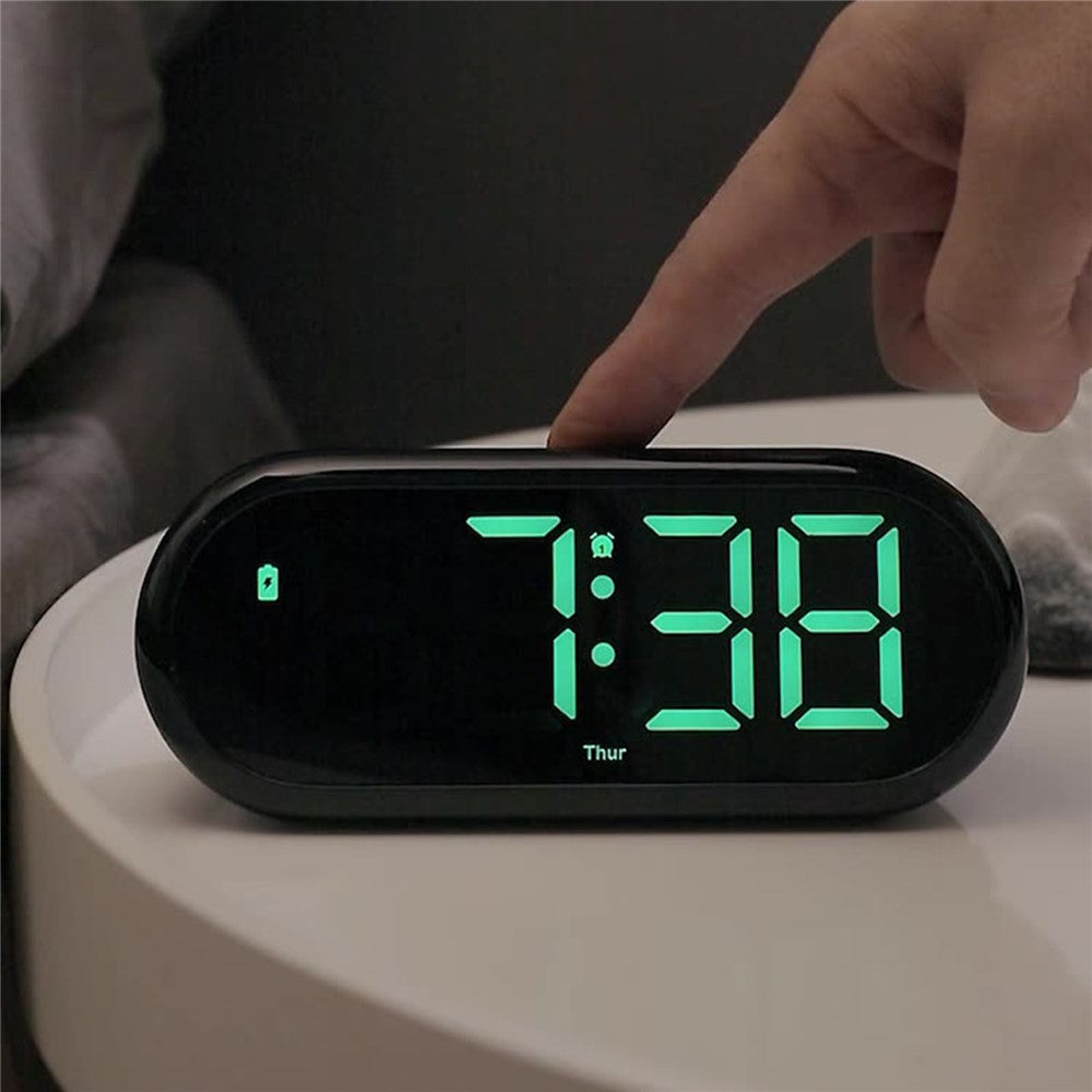 LED Large Display Digital Clock Adjustable Brightness RGB Color Changing Alarm Clock for Home