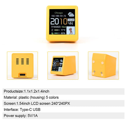 Animation Electronic Album Smart Clock 1.54-inch Screen WiFi Weather Forecast Station (CE / Rohs Certified)