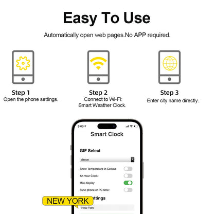 Animation Electronic Album Smart Clock 1.54-inch Screen WiFi Weather Forecast Station (CE / Rohs Certified)