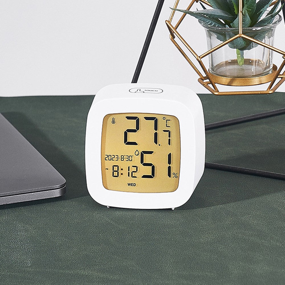 Digital Alarm Clock with Backlight Battery Operated Temperature Humidity Monitor Alarm Clock