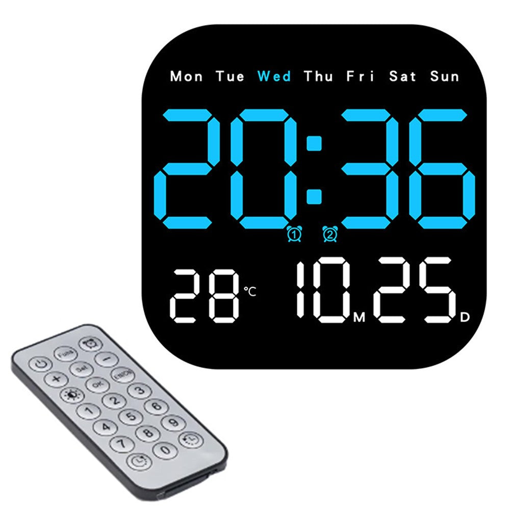 10.55 inch Digital Large Display Clock Electronic Clock with Date / Month / Temperature LED Display for Desk / Wall