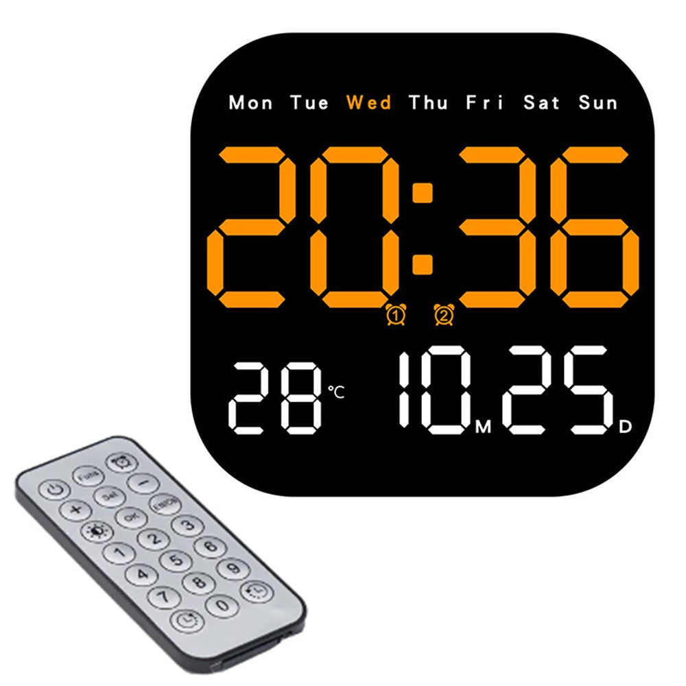 10.55 inch Digital Large Display Clock Electronic Clock with Date / Month / Temperature LED Display for Desk / Wall