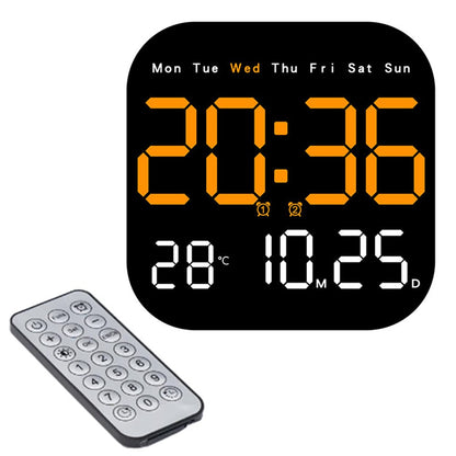 10.55 inch Digital Large Display Clock Electronic Clock with Date / Month / Temperature LED Display for Desk / Wall