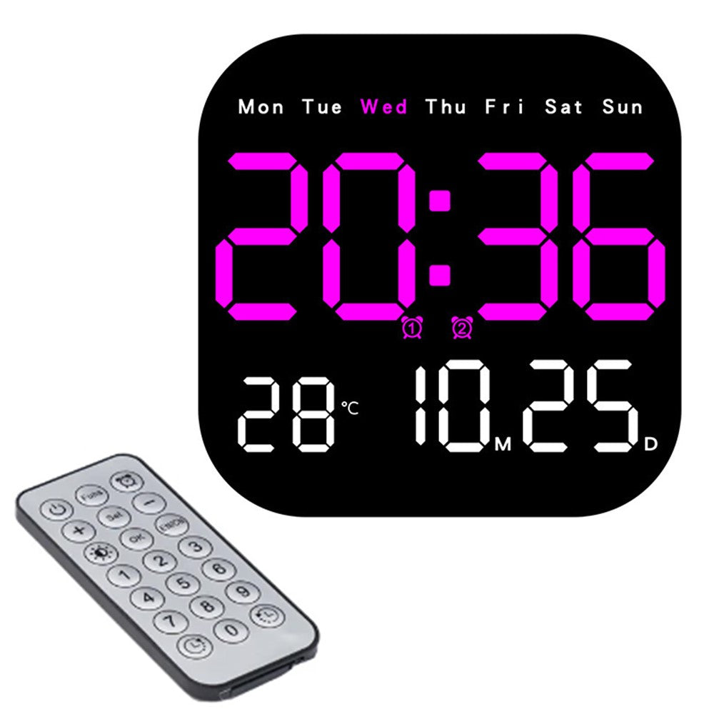 10.55 inch Digital Large Display Clock Electronic Clock with Date / Month / Temperature LED Display for Desk / Wall
