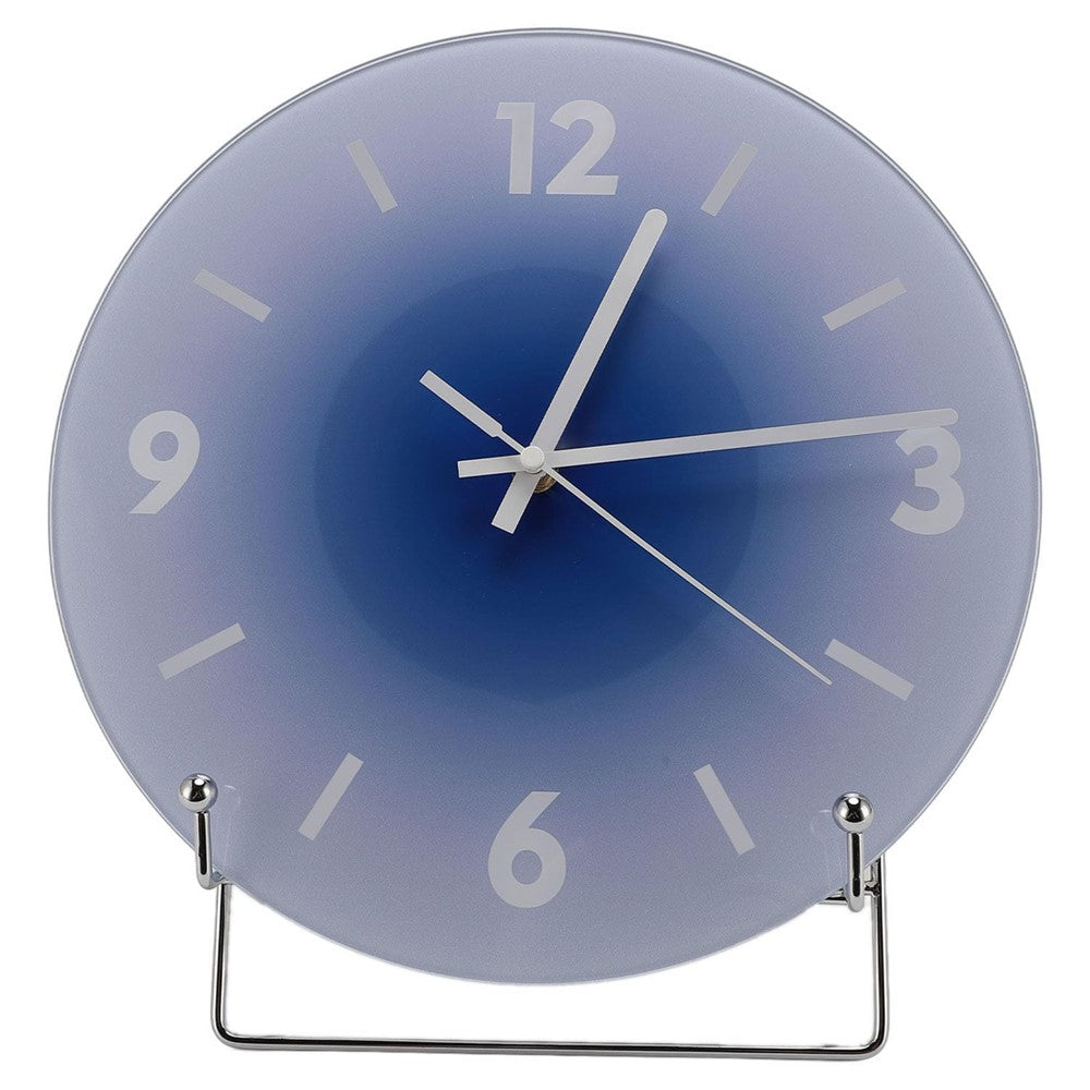 12 inch Sunset Wall Clock with Bracket Battery Operated Gradient Glass Silent Clocks for Home (No Battery)