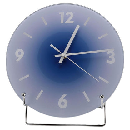 12 inch Sunset Wall Clock with Bracket Battery Operated Gradient Glass Silent Clocks for Home (No Battery)