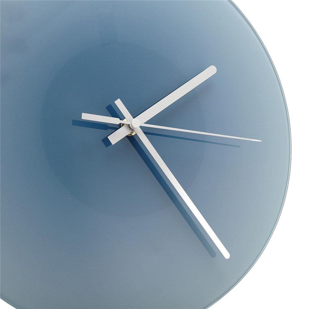 12 inch Sunset Wall Clock with Bracket Silent Non-Ticking Gradient Glass Clocks for Home (No Battery)