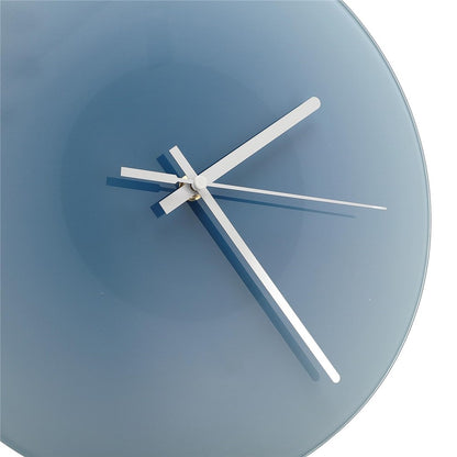 12 inch Sunset Wall Clock with Bracket Silent Non-Ticking Gradient Glass Clocks for Home (No Battery)