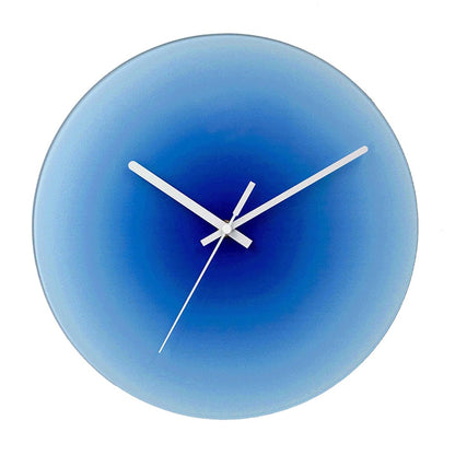 12 inch Sunset Wall Clock Silent Non-Ticking Gradient Glass Clocks for Home (No Battery)