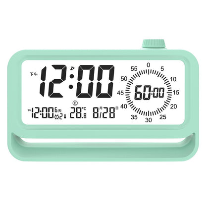 Digital Alarm Clock with Visual Timer 3 Level Brightness Countdown LCD Time Reminder (No Battery)