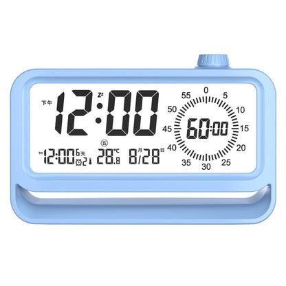 Digital Alarm Clock with Visual Timer 3 Level Brightness Countdown LCD Time Reminder (No Battery)