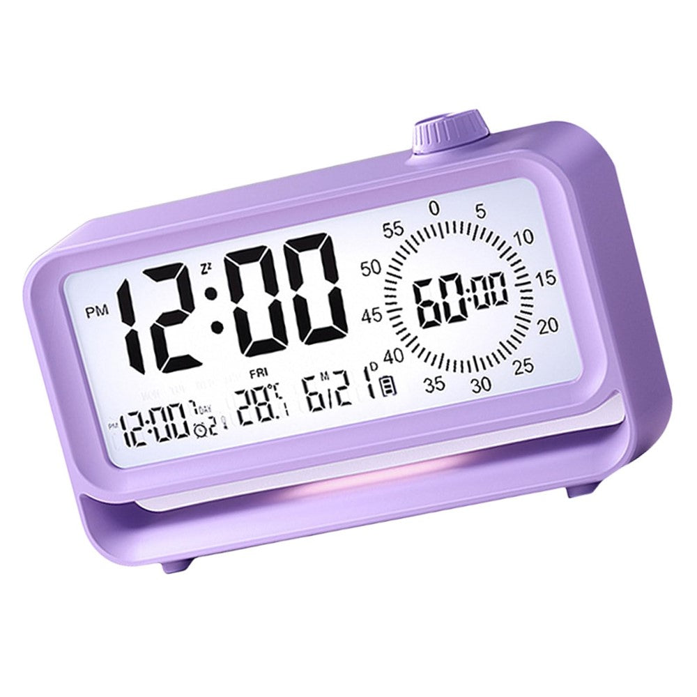 Digital Alarm Clock with Visual Timer 3 Level Brightness USB Rechargeable Countdown LCD Time Reminder