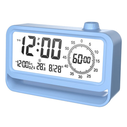 Digital Alarm Clock with Visual Timer 3 Level Brightness USB Rechargeable Countdown LCD Time Reminder
