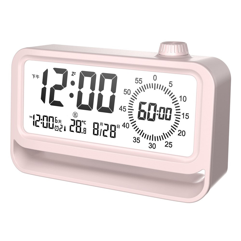Digital Alarm Clock with Visual Timer 3 Level Brightness USB Rechargeable Countdown LCD Time Reminder
