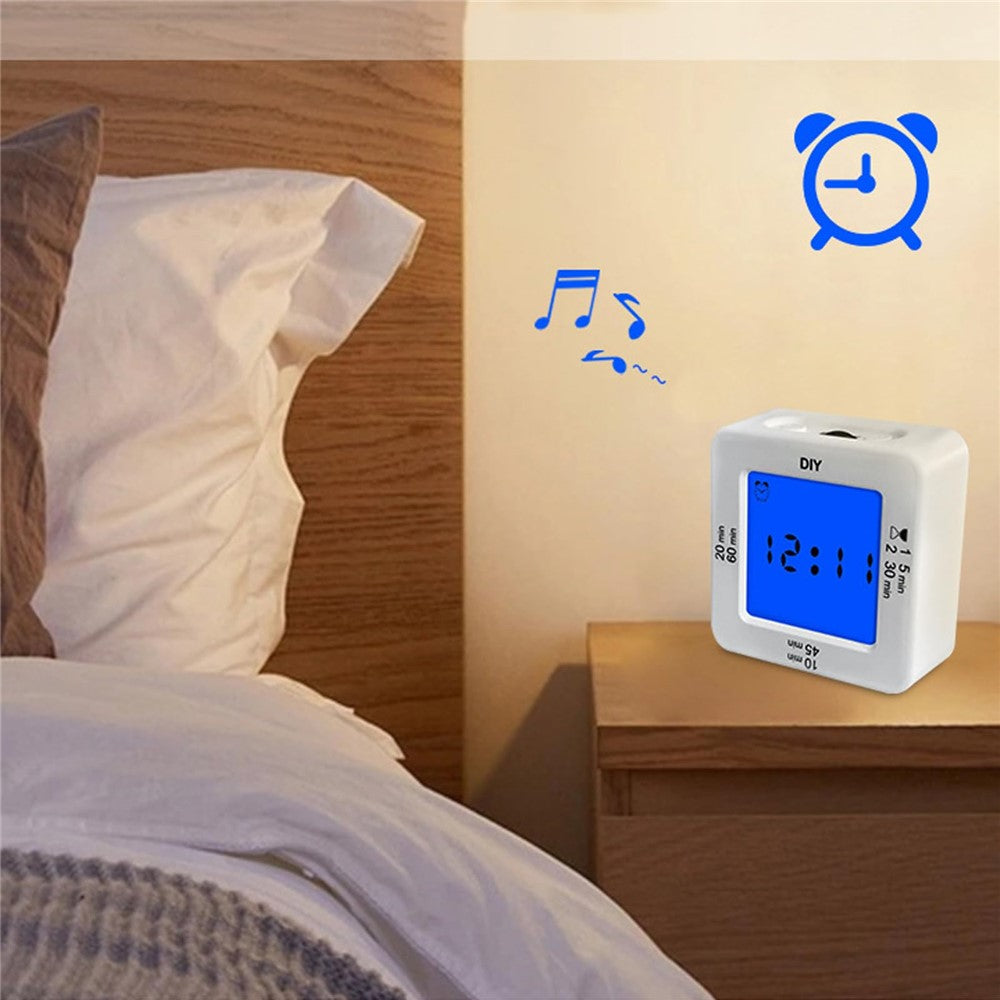 Large LED Display Multifunctional Digital Kitchen Timer with 4 Alarm Modes Stopwatch Clock