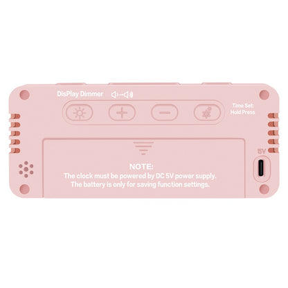 YF2024 Dual Alarm 15 RGB Colors LED Mirror Surface Clock Mini Student Desktop Digital Clock