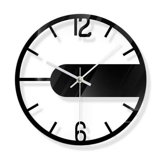 Round Clear Acrylic Wall Clock Silent Non-Ticking Clock (No Battery) for Kitchen  /  Home  /  Living Room
