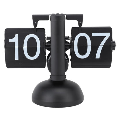 Retro Automatic Flipping Clock Balance Mechanical Flip Over Quartz Table Clock for Living Room