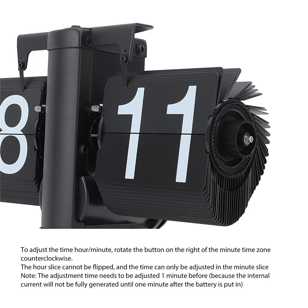 Retro Automatic Flipping Clock Balance Mechanical Flip Over Quartz Table Clock for Living Room