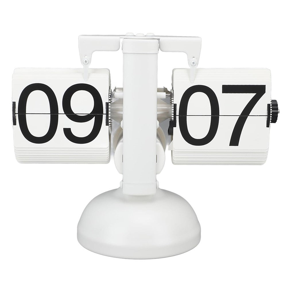 Retro Automatic Flipping Clock Balance Mechanical Flip Over Quartz Table Clock for Living Room