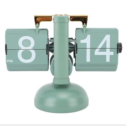 Retro Auto Flip Clock Living Room Desk Clock Balance Mechanical Flip Down Clock