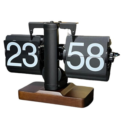 Auto Flip Clock Living Room Retro Desk Clock Balance Mechanical Flip Down Clock 24H Format