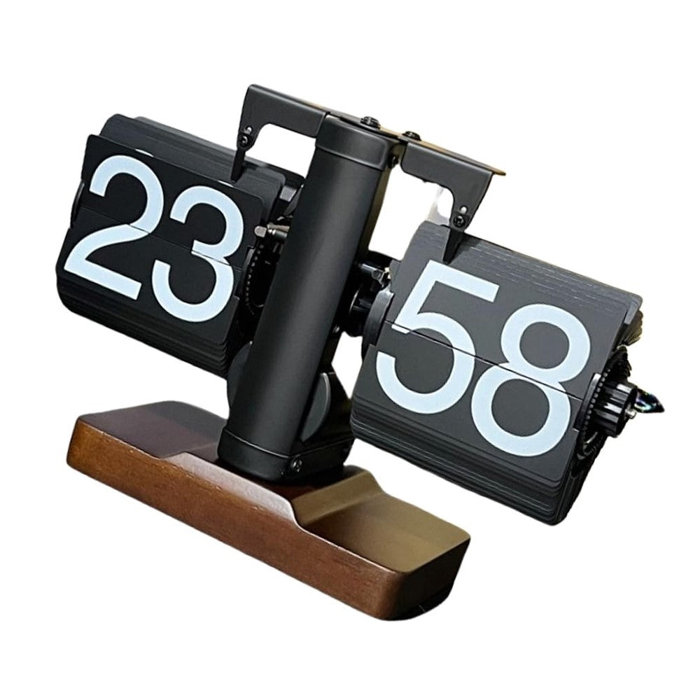 Auto Flip Clock Living Room Retro Desk Clock Balance Mechanical Flip Down Clock 24H Format