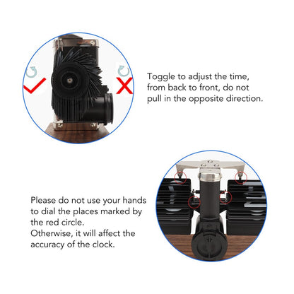 Automatic Flip Clock Retro Simple Desk Clock Single Foot Stainless Steel Quartz Movement Flip Clock Square Walnut Base